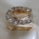 Diamond horse shoe Elk Ivory ring