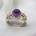 amythyst-two-toned-ring SS and 14kgold $475