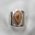 Fabricated SSElk Ivory ring SZ 7 $495